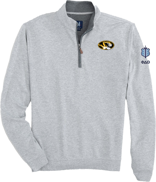 Phi Delta Theta | Johnnie-O Sully Quarterzip, Light Grey